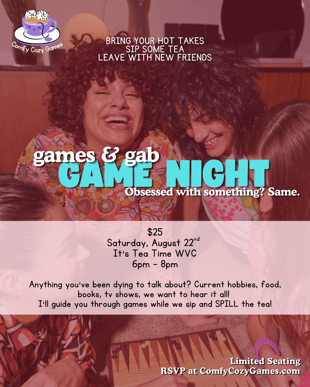 Games & Gab Game Night: It's Tea Time