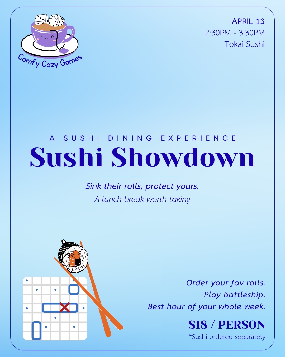 Sushi Showdown Lunch